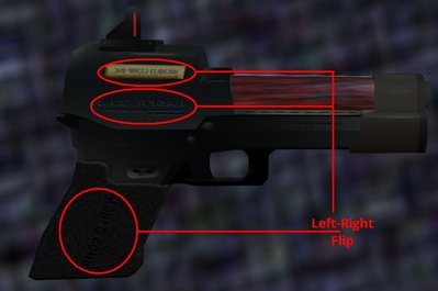 WC Laser EMP Pistol, Third Person, Right Side